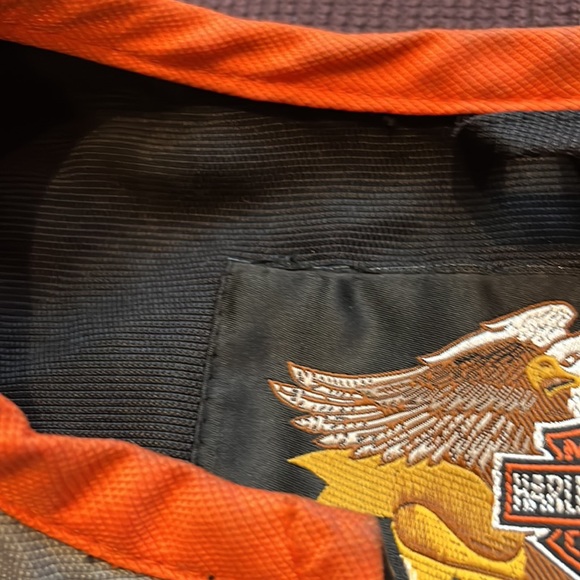 Vintage Harley Davidson Motorcycle Lined Weather Resistant Zip Jacket Sz S - Picture 16 of 16